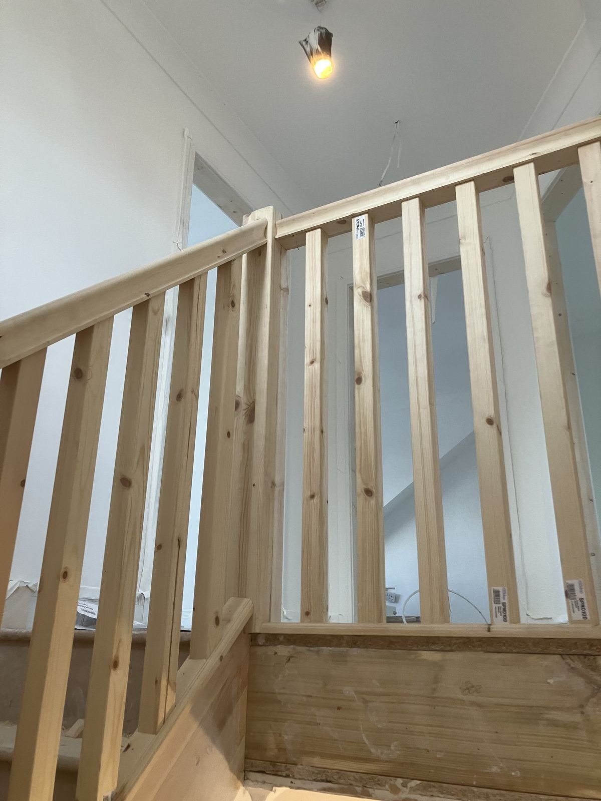 A landing balustrade fitted in a loft conversion